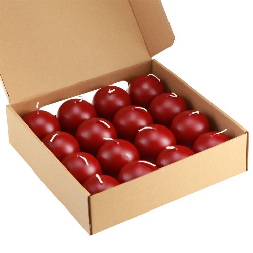 daiktų Rutulinės žvakės 60 mm senos raudonos 16 vnt.