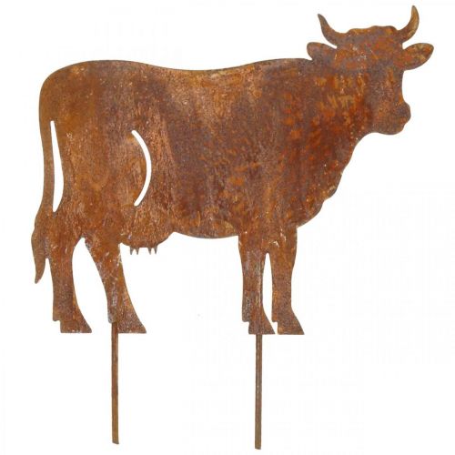 Floristik24 Karvės, metalinis kamštis karvė, sodo puošmena, patina L14.5/19/24cm rinkinys iš 3 vnt.