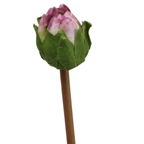 daiktų Dirbtinė gėlė Dahlia Purple šilko gėlė ir pumpuras H57cm