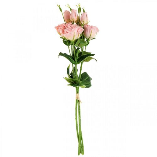 Floristik24 Dirbtinės gėlės Lisianthus rožinės dirbtinio šilko gėlės 50cm 5 vnt