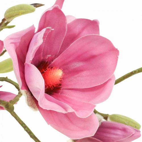 Dirbtinė gėlė magnolijos šakelė, magnolijos rožinė rožinė 92cm
