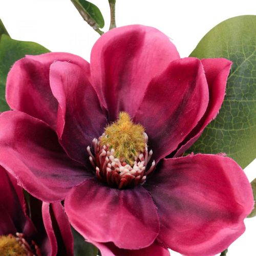 Dirbtinė gėlė magnolijos šakelė, magnolijos dirbtinė rožinė 65cm 3vnt