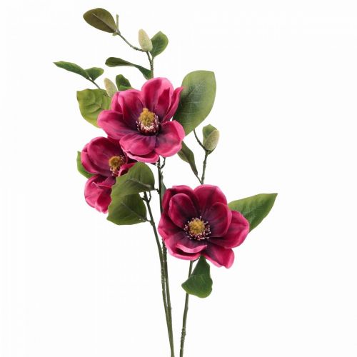 Dirbtinė gėlė magnolijos šakelė, magnolijos dirbtinė rožinė 65cm 3vnt