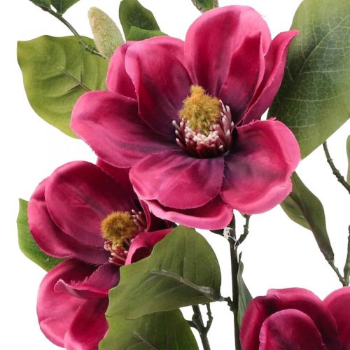 Floristik24 Dirbtinė gėlė magnolijos šakelė, magnolijos dirbtinė rožinė 65cm 3vnt