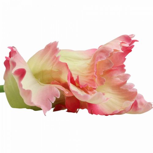 daiktų Dirbtinė gėlė, papūga tulpė rožinė, pavasario gėlė 63cm