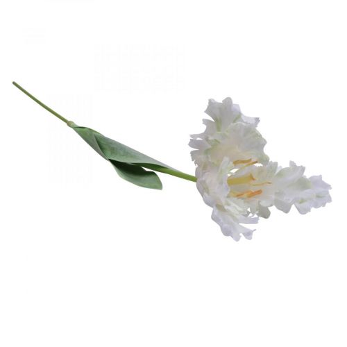 daiktų Dirbtinė gėlė, papūga tulpė baltai žalia, pavasarinė gėlė 69cm
