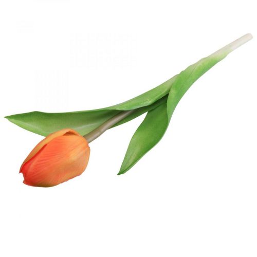 daiktų Dirbtinė gėlė Tulip Orange Real Touch pavasario gėlė H21cm