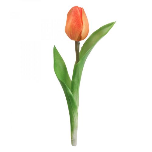 daiktų Dirbtinė gėlė Tulip Orange Real Touch pavasario gėlė H21cm