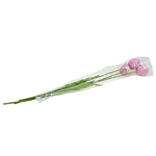 Floristik24 Dirbtinės gėlės tulpės užpildytos sena rožė 84cm - 85cm 3vnt