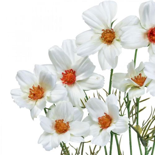 daiktų Dirbtinės gėlės Cosmea baltos šilko gėlės H51cm 3 vnt