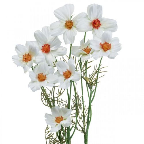 daiktų Dirbtinės gėlės Cosmea baltos šilkinės gėlės H51cm 3vnt