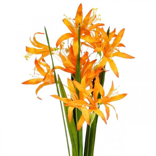 Floristik24 Dirbtinės gėlės Nerine Orange Gernsio lelijos Rudens gėlės 48cm