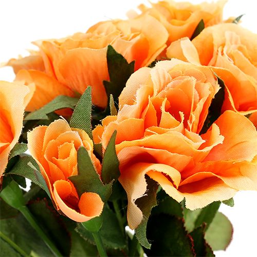 daiktų Dirbtinių gėlių rožių puokštė oranžinė L26cm 3vnt