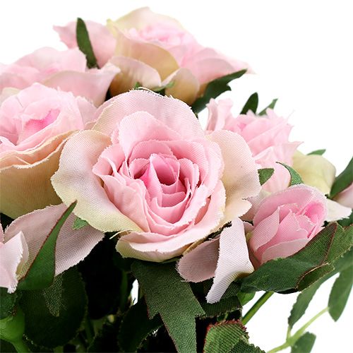 Floristik24 Dirbtinių gėlių rožių puokštė rožinė L26cm 3vnt
