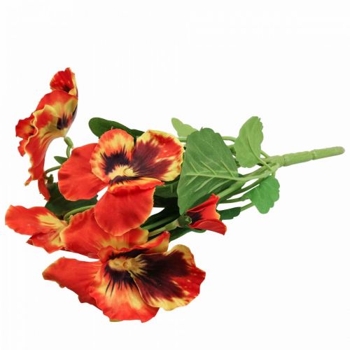 Floristik24 Dirbtinės gėlės, šilkinės gėlės, našlaitės oranžinės 29cm