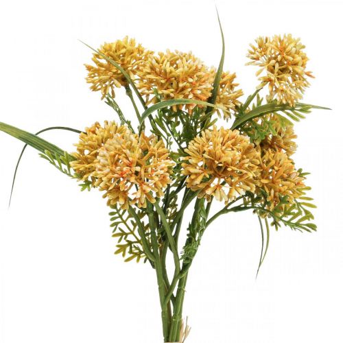 daiktų Dirbtinės gėlės geltonos spalvos aliuminis dekoratyvinis dekoratyvinis svogūnas 34 cm 3 vnt.