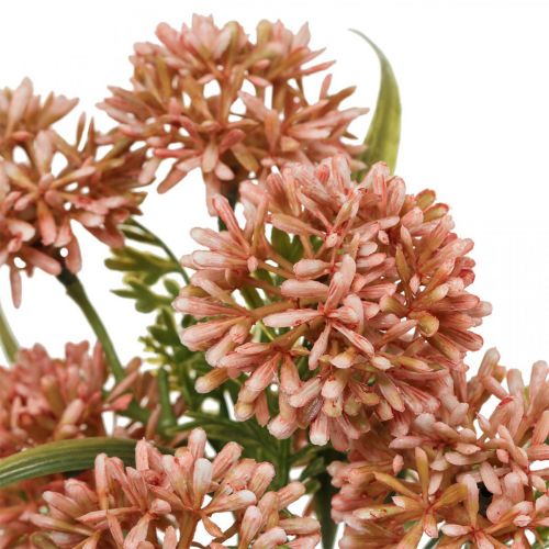 daiktų Dirbtinės gėlės rožinės spalvos aliuminis dekoravimas dekoratyviniai svogūnai 34cm 3vnt kekėje