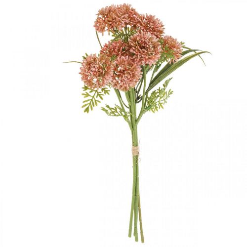 daiktų Dirbtinės gėlės rožinės spalvos aliuminis dekoravimas dekoratyviniai svogūnai 34cm 3vnt kekėje