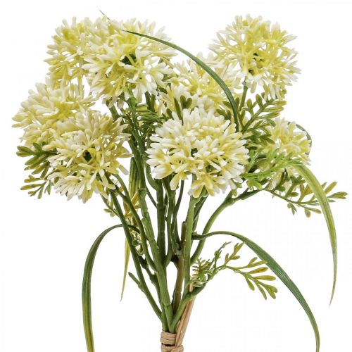 daiktų Dirbtinės gėlės baltos aliuminės dekoracijos dekoratyviniai svogūnai 34cm 3vnt kekėje