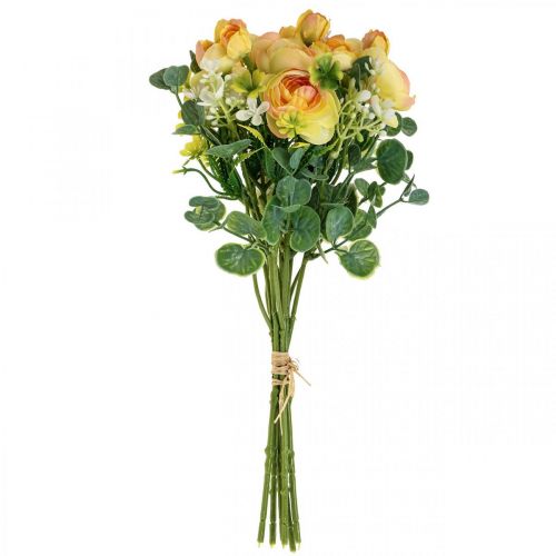Floristik24 Dirbtinių gėlių deko puokštė ranunculus dirbtinė geltona 32cm