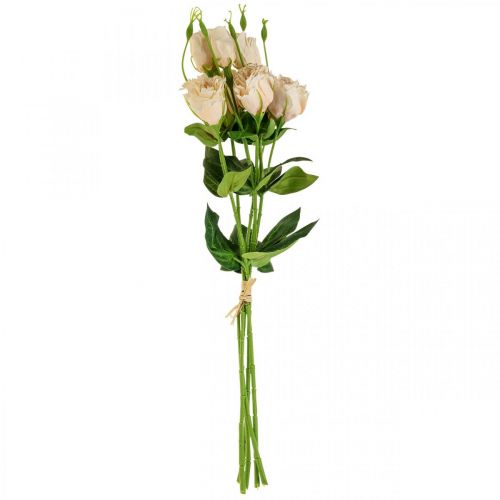 Floristik24 Dirbtinės gėlės lisianthus kremas 51cm gėlių dekoracija 5vnt