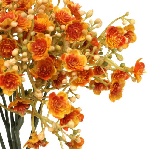 Floristik24 Gypsophila dirbtinės gėlės gipso žolė apelsinas L30cm 6 vnt