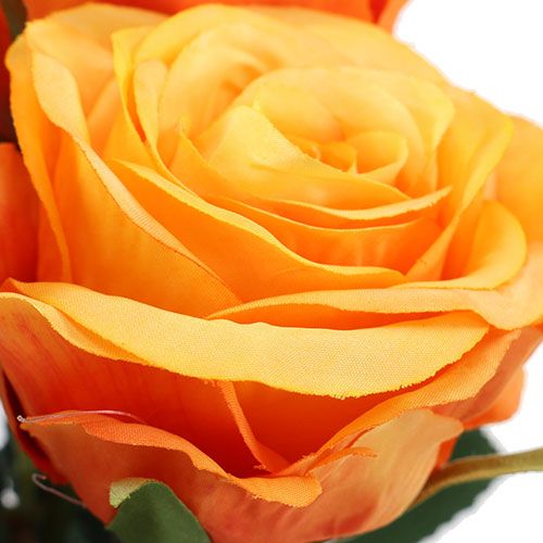 daiktų Meninės rožės užpildytos oranžinės spalvos Ø6cm L37cm 6vnt