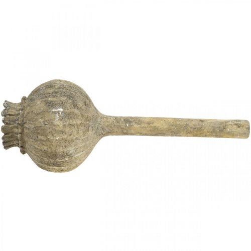 daiktų Dirbtinio akmens deko aguonos antikvarinės deko rudos Ø11cm 30cm
