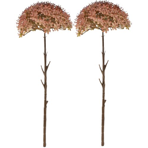 daiktų Dirbtinė rudens dekoracija gėlės šakelė ruda raudona 45 cm 2 vnt.