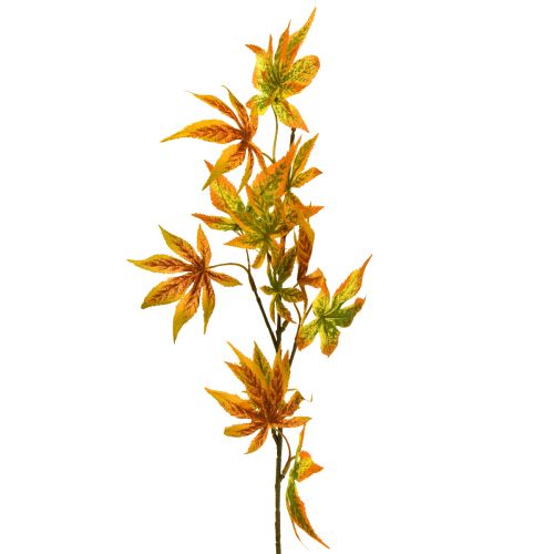 Dirbtinė šakelė klevo oranžinė raudona deko šakelė rudens puošmena 60cm