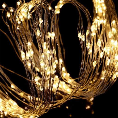 Floristik24 LED šviestuvų rinkinys viduje ir išorėje 640 1,9 m sidabrinis/šiltai baltas