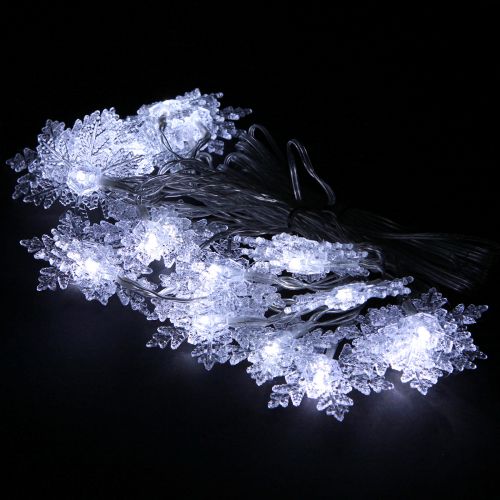 Floristik24 LED girlianda snaigės lauko šaltai balta 24 LED 460cm