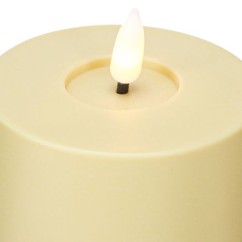 daiktų LED žvakė lauko laikmatis Liepsnos efektas Žalia Beige H12cm
