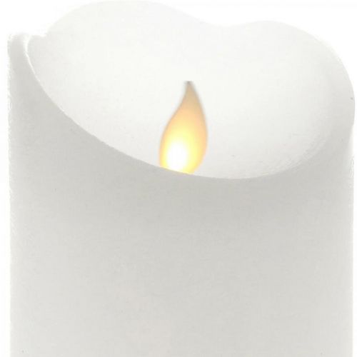daiktų LED žvakių vaško stulpo žvakė šiltai balta Ø7,5cm H12,5cm