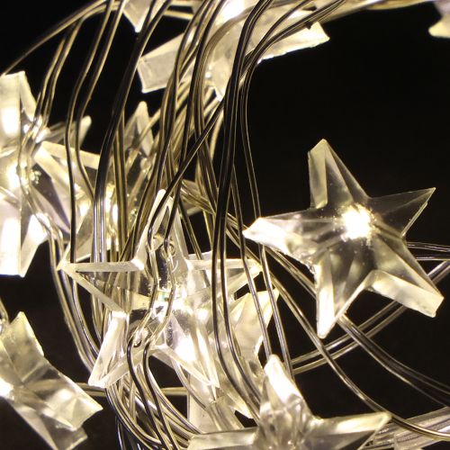 daiktų LED žvaigždutės, 20 mikro LED šiltos baltos spalvos su laikmačiu, 6 vnt.