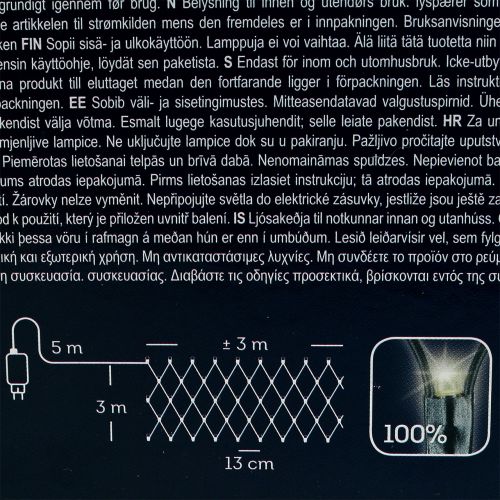 Floristik24 LED šviesos tinklelis 384 šiltai baltas 3m x 3m lauke