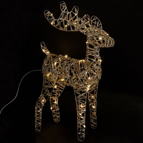 Floristik24 LED elnio metalinė kalėdinė dekoracija viduje, auksinė, 40 cm