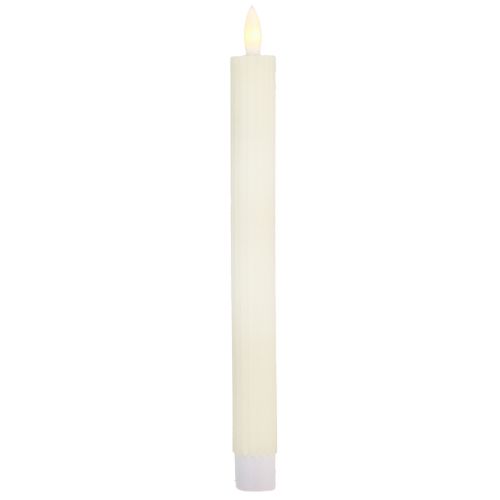 LED lazdelės žvakės su laikmačiu griovelių žvakės kremas 24,5cm 4 vnt