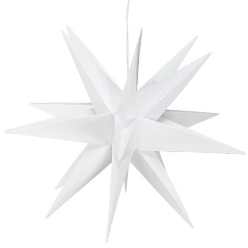 Floristik24 LED žvaigždė 3D balta laikmačio baterija išorėje Ø30cm H74cm