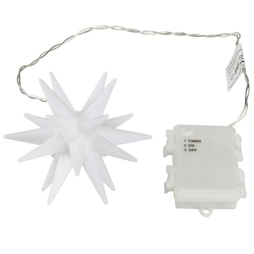 Floristik24 LED žvaigždės išorėje baltos šviesos žvaigždės baterija Ø12cm H66cm