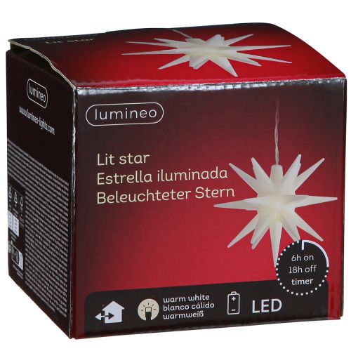 daiktų LED žvaigždės išorėje baltos šviesos žvaigždės baterija Ø12cm H66cm