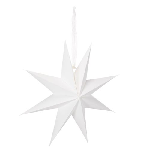 Pakabinama LED žvaigždė su laikmačiu, šiltai balta, lauko, 38 cm