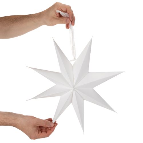 Pakabinama LED žvaigždė su laikmačiu, šiltai balta, lauko, 38 cm | Floristik24.lt