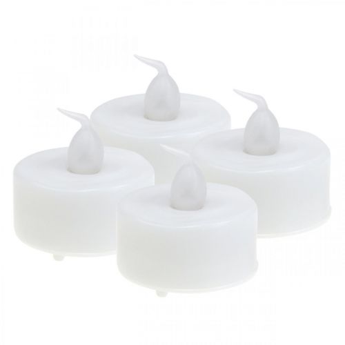 daiktų Liepsnos efekto LED arbatos lempučių dirbtinės žvakės su laikmačiu, šiltai balta Ø3,6 cm rinkinys iš 4
