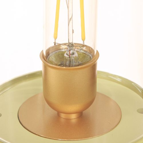 daiktų LED stalinis šviestuvas retro stalinis šviestuvas šiltai balta žalia H19.5cm