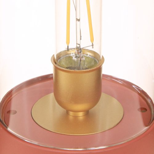 daiktų LED stalinis šviestuvas retro LED šviestuvas šiltai baltas rudas H19,5cm