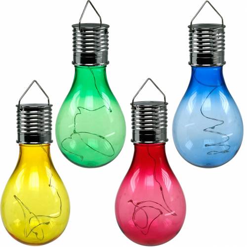 Sodo dekoravimo saulės LED lemputė įvairių spalvų 15cm 4vnt