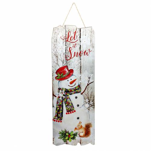 Floristik24 LED freska sniego senelis "Let it Snow" 21 × 60cm Akumuliatoriui