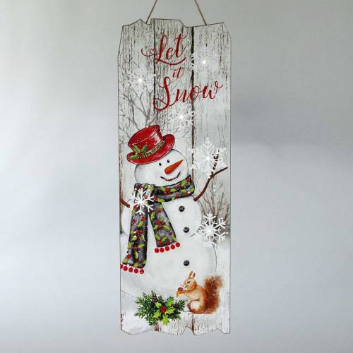 Floristik24 LED freska sniego senelis "Let it Snow" 21 × 60cm Akumuliatoriui