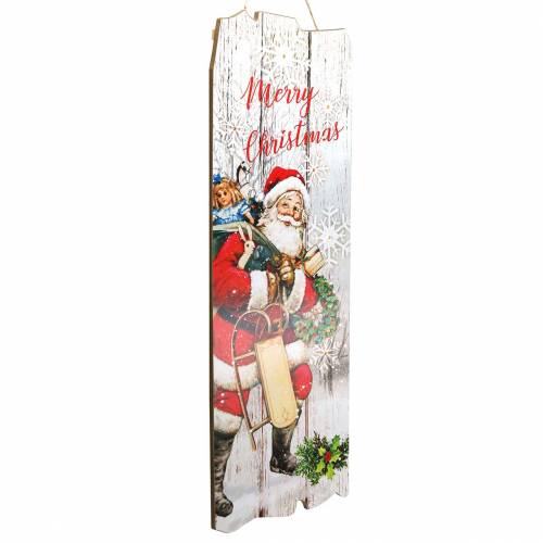 Floristik24 LED freska Kalėdų Senelis &quot;Linksmų Kalėdų&quot; 21 × 60cm Akumuliatoriui